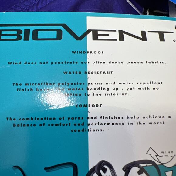 Canari Jacket Men Medium Purple Biovent Full Zip Windbreaker Water Resistant NEW - Picture 13 of 16